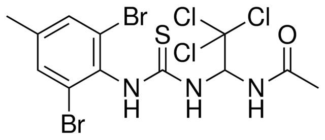 N-(2,2,2-TRICHLORO-1-(3-(2,6-DIBROMO-4-ME-PHENYL)-THIOUREIDO)-ETHYL)-ACETAMIDE