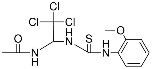 N-(2,2,2-TRICHLORO-1-(3-(2-METHOXY-PHENYL)-THIOUREIDO)-ETHYL)-ACETAMIDE