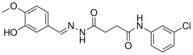 N-(3-CHLOROPHENYL)-4-(2-(3-HO-4-METHOXYBENZYLIDENE)HYDRAZINO)-4-OXOBUTANAMIDE