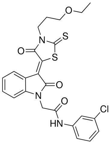 N-(3-CHLOROPHENYL)-2-{(3Z)-3-[3-(3-ETHOXYPROPYL)-4-OXO-2-THIOXO-1,3-THIAZOLIDIN-5-YLIDENE]-2-OXO-2,3-DIHYDRO-1H-INDOL-1-YL}ACETAMIDE