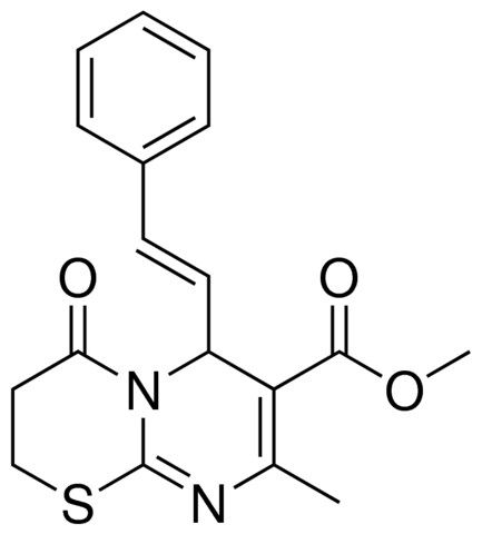 METHYL 8-METHYL-4-OXO-6-[(E)-2-PHENYLETHENYL]-3,4-DIHYDRO-2H,6H-PYRIMIDO[2,1-B][1,3]THIAZINE-7-CARBOXYLATE