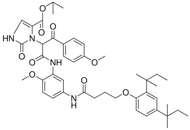 ISOPROPYL 3-[2-(5-{[4-(2,4-DITERT-PENTYLPHENOXY)BUTANOYL]AMINO}-2-METHOXYANILINO)-1-(4-METHOXYBENZOYL)-2-OXOETHYL]-2-OXO-2,3-DIHYDRO-1H-IMIDAZOLE-4-CARBOXYLATE