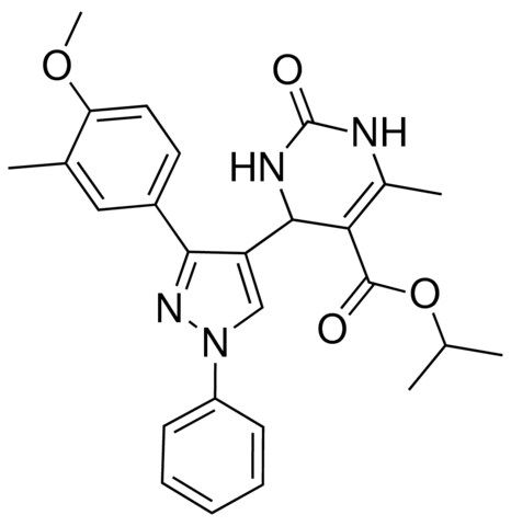 ISOPROPYL 4-[3-(4-METHOXY-3-METHYLPHENYL)-1-PHENYL-1H-PYRAZOL-4-YL]-6-METHYL-2-OXO-1,2,3,4-TETRAHYDRO-5-PYRIMIDINECARBOXYLATE