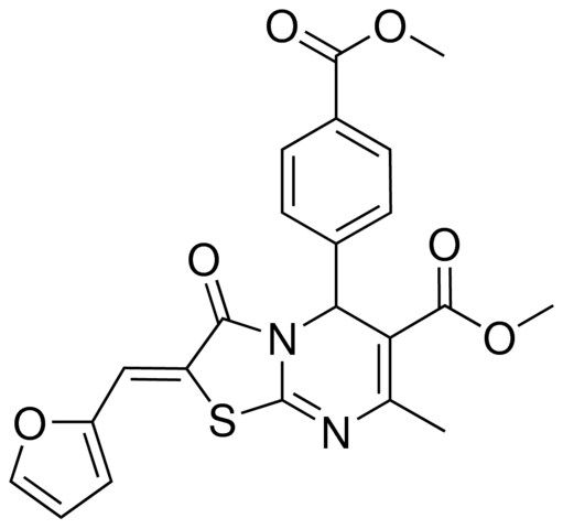 METHYL (2Z)-2-(2-FURYLMETHYLENE)-5-[4-(METHOXYCARBONYL)PHENYL]-7-METHYL-3-OXO-2,3-DIHYDRO-5H-[1,3]THIAZOLO[3,2-A]PYRIMIDINE-6-CARBOXYLATE