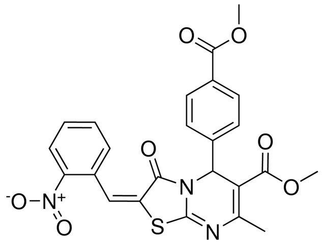 METHYL (2E)-5-[4-(METHOXYCARBONYL)PHENYL]-7-METHYL-2-(2-NITROBENZYLIDENE)-3-OXO-2,3-DIHYDRO-5H-[1,3]THIAZOLO[3,2-A]PYRIMIDINE-6-CARBOXYLATE