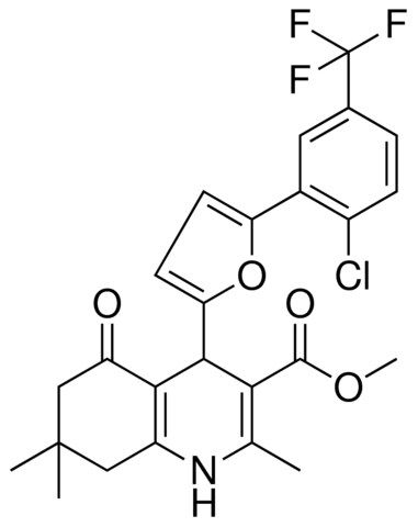 METHYL 4-{5-[2-CHLORO-5-(TRIFLUOROMETHYL)PHENYL]-2-FURYL}-2,7,7-TRIMETHYL-5-OXO-1,4,5,6,7,8-HEXAHYDRO-3-QUINOLINECARBOXYLATE