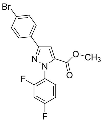 Methyl 3-(4-bromophenyl)-1-(2,4-difluorophenyl)-1<i>H</i>-pyrazole-5-carboxylate