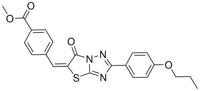 METHYL 4-[(E)-(6-OXO-2-(4-PROPOXYPHENYL)[1,3]THIAZOLO[3,2-B][1,2,4]TRIAZOL-5(6H)-YLIDENE)METHYL]BENZOATE