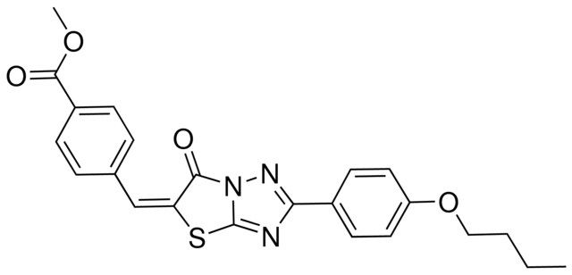 METHYL 4-[(E)-(2-(4-BUTOXYPHENYL)-6-OXO[1,3]THIAZOLO[3,2-B][1,2,4]TRIAZOL-5(6H)-YLIDENE)METHYL]BENZOATE