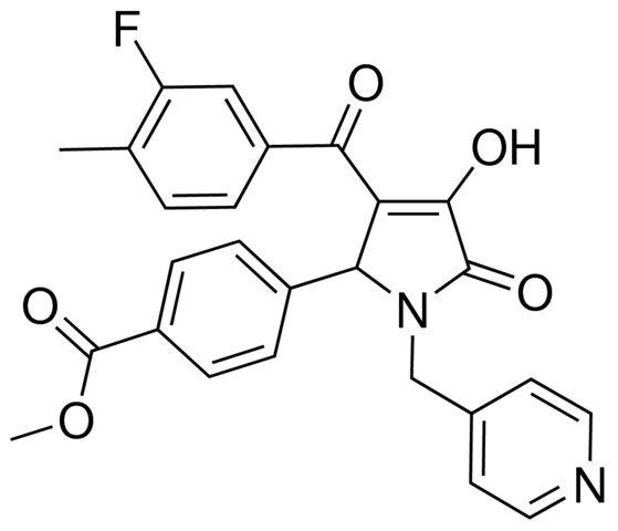 METHYL 4-[3-(3-FLUORO-4-METHYLBENZOYL)-4-HYDROXY-5-OXO-1-(4-PYRIDINYLMETHYL)-2,5-DIHYDRO-1H-PYRROL-2-YL]BENZOATE