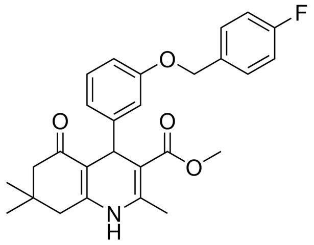 METHYL 4-(3-((4-FLUOROBENZYL)OXY)PHENYL)-2,7,7-TRIMETHYL-5-OXO-1,4,5,6,7,8-HEXAHYDRO-3-QUINOLINECARBOXYLATE