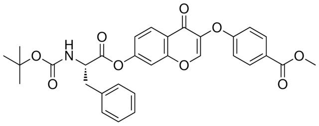 METHYL 4-{[7-({(2S)-2-[(TERT-BUTOXYCARBONYL)AMINO]-3-PHENYLPROPANOYL}OXY)-4-OXO-4H-CHROMEN-3-YL]OXY}BENZOATE