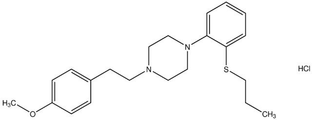 methyl 4-(2-{4-[2-(propylsulfanyl)phenyl]-1-piperazinyl}ethyl)phenyl ether hydrochloride