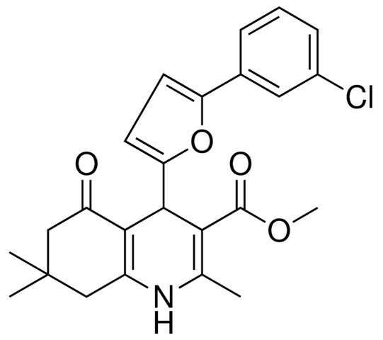 METHYL 4-[5-(3-CHLOROPHENYL)-2-FURYL]-2,7,7-TRIMETHYL-5-OXO-1,4,5,6,7,8-HEXAHYDRO-3-QUINOLINECARBOXYLATE