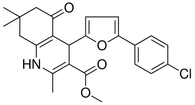 METHYL 4-[5-(4-CHLOROPHENYL)-2-FURYL]-2,7,7-TRIMETHYL-5-OXO-1,4,5,6,7,8-HEXAHYDRO-3-QUINOLINECARBOXYLATE