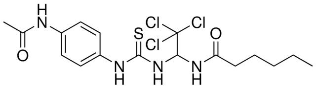 HEXANOIC ACID (1-(3-(4-ACETYLAMINO-PH)-THIOUREIDO)-2,2,2-TRICHLORO-ETHYL)-AMIDE