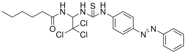 HEXANOIC ACID (2,2,2-TRICHLORO-1-[3-(4-PHENYLAZO-PH)-THIOUREIDO]-ETHYL)-AMIDE