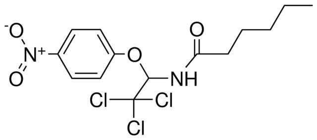 HEXANOIC ACID (2,2,2-TRICHLORO-1-(4-NITRO-PHENOXY)-ETHYL)-AMIDE