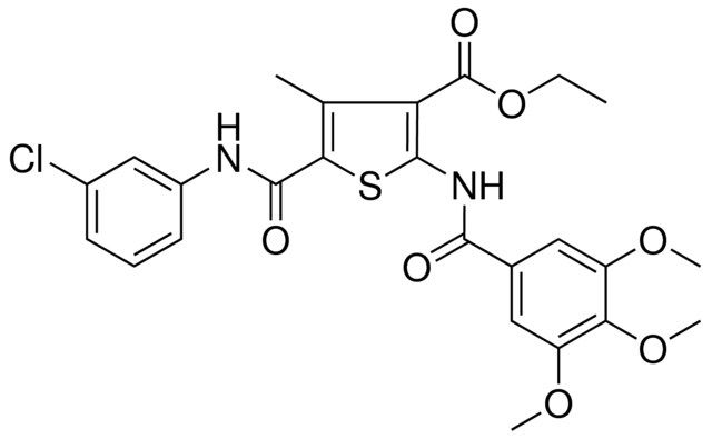 ETHYL 5-[(3-CHLOROANILINO)CARBONYL]-4-METHYL-2-[(3,4,5-TRIMETHOXYBENZOYL)AMINO]-3-THIOPHENECARBOXYLATE