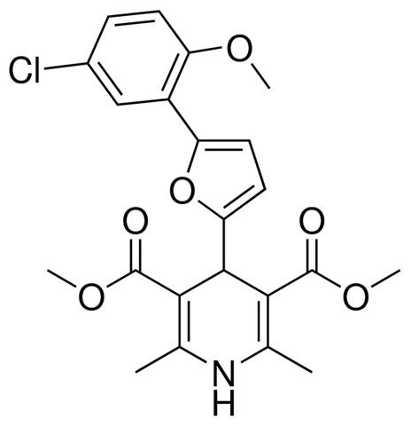 DIMETHYL 4-(5-(5-CHLORO-2-METHOXYPHENYL)-2-FURYL)-2,6-DIMETHYL-1,4-DIHYDRO-3,5-PYRIDINEDICARBOXYLATE