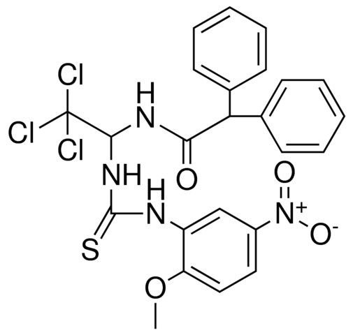 DIPHENYL-N-(2,2,2-TRICHLORO-1-(3-(2-MEO-5-NITRO-PH)-THIOUREIDO)-ET)-ACETAMIDE