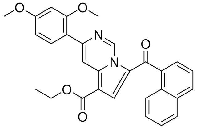 ET 3-(2,4-DIMETHOXYPHENYL)-7-(1-NAPHTHOYL)PYRROLO(1,2-C)PYRIMIDINE-5-CARBOXYLATE