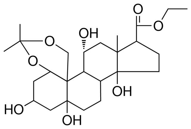 ET 1-B,3-B,5,11-A,14,19-HEXA-HO-5-BETA,14-BETA-ANDROSTANE-17-BETA-CARBOXYLATE