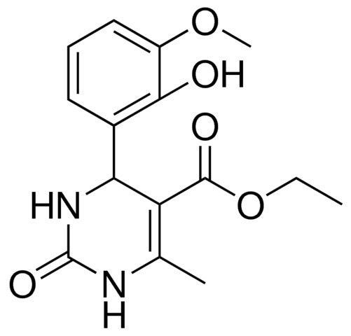 ET 4-(2-HO-3-METHOXY-PH)-6-ME-2-OXO-1,2,3,4-TETRAHYDRO-5-PYRIMIDINECARBOXYLATE