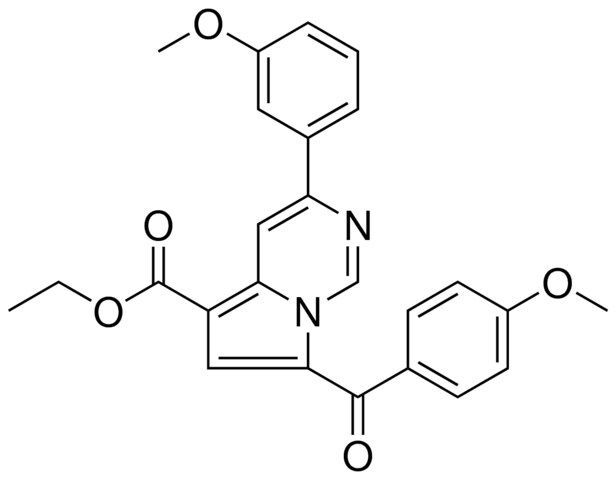 ET 7-(4-METHOXYBENZOYL)-3-(3-MEO-PHENYL)PYRROLO(1,2-C)PYRIMIDINE-5-CARBOXYLATE