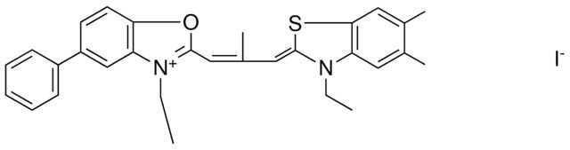 ET-((ET-DI-ME-BENZOTHIAZOL-YLIDENE)-ME-PROPENYL)-5-PH-BENZOOXAZOL-3-IUM, IODIDE