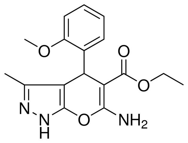 ET 6-AMINO-4-(2-MEO-PHENYL)-3-ME-1,4-DIHYDROPYRANO(2,3-C)PYRAZOLE-5-CARBOXYLATE