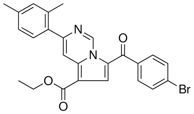 ET 7-(4-BR-BENZOYL)-3-(2,4-DIMETHYLPHENYL)PYRROLO(1,2-C)PYRIMIDINE-5-CARBOXYLATE