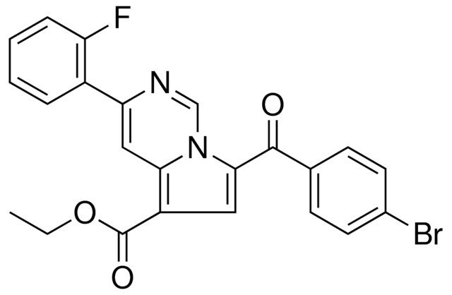 ET 7-(4-BROMOBENZOYL)-3-(2-FLUOROPHENYL)PYRROLO(1,2-C)PYRIMIDINE-5-CARBOXYLATE