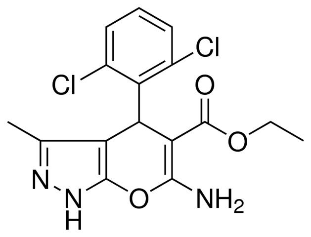 ET 6-AMINO-4-(2,6-DI-CL-PH)-3-ME-1,4-DIHYDROPYRANO(2,3-C)PYRAZOLE-5-CARBOXYLATE