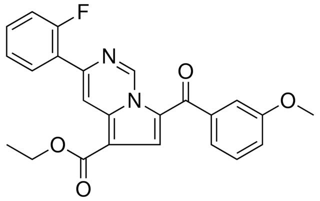 ET 3-(2-FLUOROPHENYL)-7-(3-METHOXYBENZOYL)PYRROLO(1,2-C)PYRIMIDINE-5-CARBOXYLATE