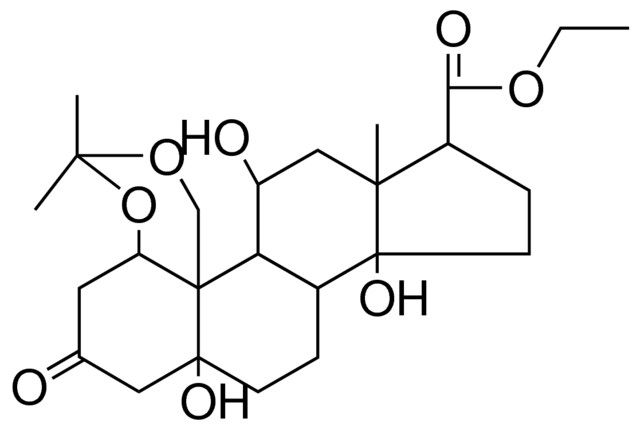 ET 1,5,11,14,19-PENTA-HO-3-OXO-5,14-ANDROSTANE-17-B-CARBOXYLATE 1,19-ACETONIDE