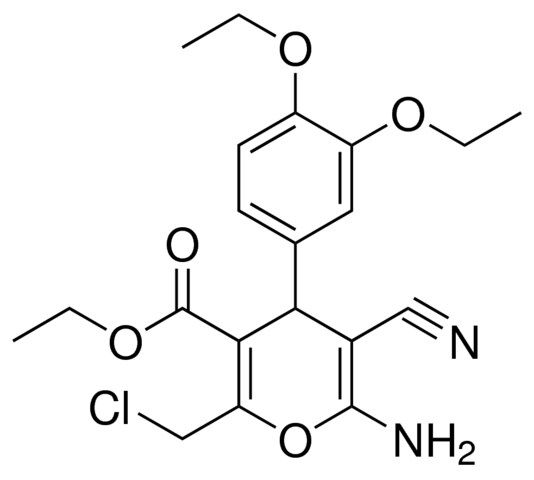 ET 6-AMINO-2-(CHLORO-ME)-5-CYANO-4-(3,4-DIETHOXYPHENYL)-4H-PYRAN-3-CARBOXYLATE