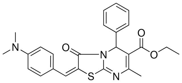 ETHYL (2E)-2-[4-(DIMETHYLAMINO)BENZYLIDENE]-7-METHYL-3-OXO-5-PHENYL-2,3-DIHYDRO-5H-[1,3]THIAZOLO[3,2-A]PYRIMIDINE-6-CARBOXYLATE