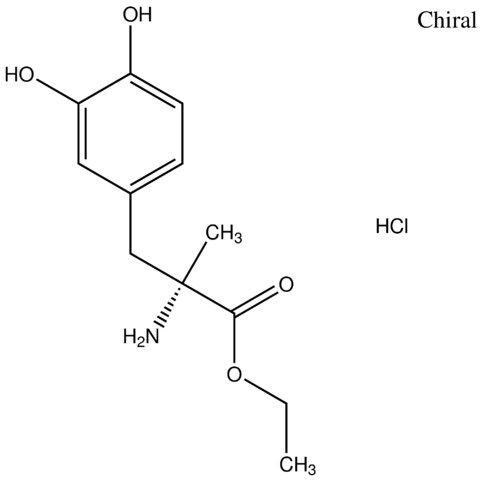 ethyl (2S)-2-amino-3-(3,4-dihydroxyphenyl)-2-methylpropanoate hydrochloride