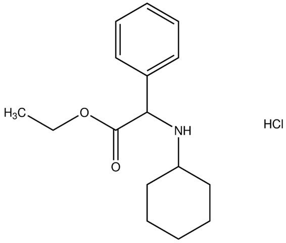 ethyl (cyclohexylamino)(phenyl)acetate hydrochloride