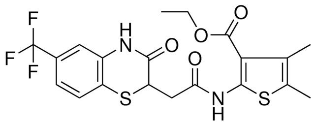 ETHYL 4,5-DIMETHYL-2-({[3-OXO-6-(TRIFLUOROMETHYL)-3,4-DIHYDRO-2H-1,4-BENZOTHIAZIN-2-YL]ACETYL}AMINO)-3-THIOPHENECARBOXYLATE