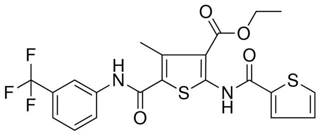 ETHYL 4-METHYL-2-[(2-THIENYLCARBONYL)AMINO]-5-{[3-(TRIFLUOROMETHYL)ANILINO]CARBONYL}-3-THIOPHENECARBOXYLATE