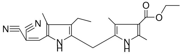 ETHYL 5-(DICYANOVINYL-ETHYL-METHYLPYRROLYLMETHYL)-24-DIMETHYL-PYRROLECARBOXYLATE