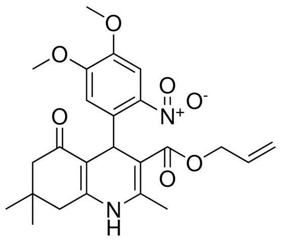 ALLYL 4-(4,5-DIMETHOXY-2-NITROPHENYL)-2,7,7-TRIMETHYL-5-OXO-1,4,5,6,7,8-HEXAHYDRO-3-QUINOLINECARBOXYLATE