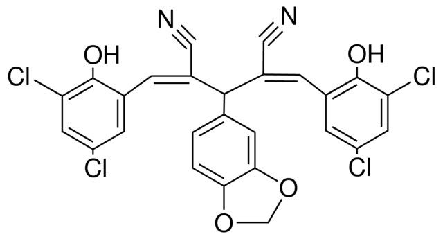 ALPHA,ALPHA'-PIPERONYLIDENEBIS(3,5-DICHLORO-2-HYDROXYCINNAMONITRILE)