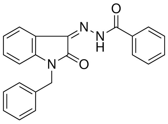 BENZOIC ACID (1-BENZYL-2-OXO-1,2-DIHYDRO-INDOL-3-YLIDENE)-HYDRAZIDE