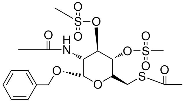 BENZYL 6-S-ACETYL-2-(ACETYLAMINO)-2-DEOXY-3,4-BIS-O-(METHYLSULFONYL)-6-THIO-ALPHA-D-GLUCOPYRANOSIDE