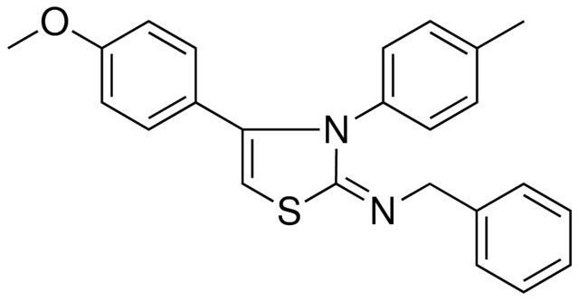 BENZYL-(4-(4-METHOXY-PHENYL)-3-P-TOLYL-3H-THIAZOL-2-YLIDENE)-AMINE