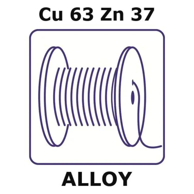 Brass alloy, Cu63Zn37