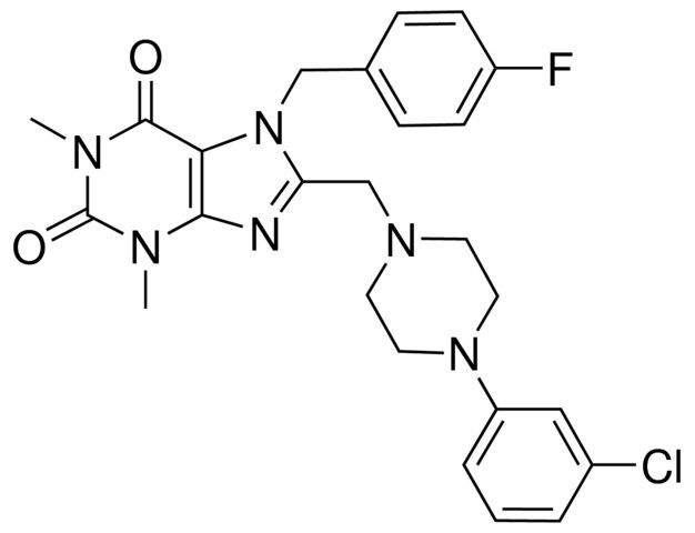 8-{[4-(3-CHLOROPHENYL)-1-PIPERAZINYL]METHYL}-7-(4-FLUOROBENZYL)-1,3-DIMETHYL-3,7-DIHYDRO-1H-PURINE-2,6-DIONE